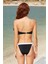 Soft Straplez Fermuar Detaylı Bikini Takım 201218 Siyah 2