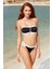 Soft Straplez Fermuar Detaylı Bikini Takım 201218 Siyah 3