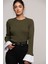 7376003 Ince Fitilli Kaşkorse Manşeti Garnili Uzun Kol Bluz 1