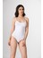 Ayar Askılı Çıtçıtlı Kadın Body Korse Beyaz Örme Seamless Dikişsiz Soft 5
