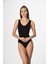 Kalın Askılı Çıtçıtlı Kadın Body Korse Ten Örme Seamless Dikişsiz Soft 3