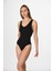 Kalın Askılı Çıtçıtlı Kadın Body Korse Ten Örme Seamless Dikişsiz Soft 4