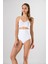 Yüksek Bel Slip Slikon Kadın Külot Korse Beyaz Örme Seamless Dikişsiz Soft 2