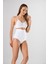 Yüksek Bel Slip Slikon Kadın Külot Korse Beyaz Örme Seamless Dikişsiz Soft 5