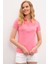 Kadın Pembe Basic T-Shirt 50222743-VR041 1