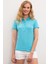 Kadın Turkuaz Basic T-Shirt 50222743-VR093 1