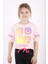 Kız Çocuk Instagram Baskılı Crop T-Shirt 1