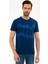 Erkek Lacivert Slim Fit Bisiklet Yaka T-Shirt 50226354-VR033 1