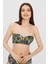 Çok Renkli Blossom Strapless Half Band Bikini Üstü 1