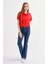 Kadın İspanyol Ultra Likra Jean Pantolon Premium - Koyu Mavi 5