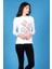 Kadın Kırmızı Nakışlı - Chic Kollu Beyaz T-Shirt 4