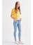 Kadın Skinny Ultra Likra Jean Pantolon Wth Gold - Açık Mavi 2