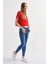 Kadın Skinny Ultra Likra Jean Pantolon Wth Gold - Koyu Mavi 1