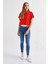 Kadın Skinny Ultra Likra Jean Pantolon Wth Gold - Koyu Mavi 4