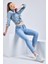 Kadın Wendy Skinny Ultra Likra Jean Pantolon Wth Gold - Açık Mavi 2
