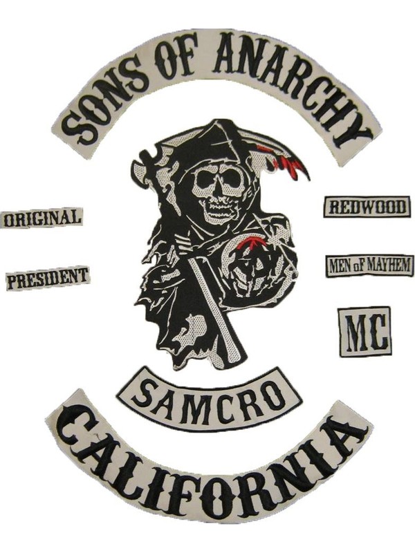 MC Patch, Sons Of Patch Anarchy Biker Motorcycle Back Patches Iron On ...