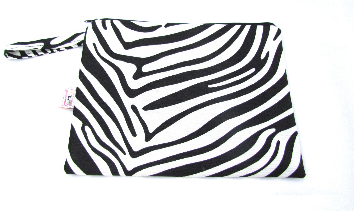 Pafuli El Yapımı Clutch Çanta Zebra görsel 2