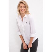 U.S. Polo Assn. Kadın Beyaz Uzunkol Basic Gömlek