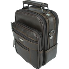 Karalı  Deri El Çantası