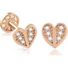 Yapar Jewellery 14 Ayar Altın Kalp Motifli Tragus Piercing