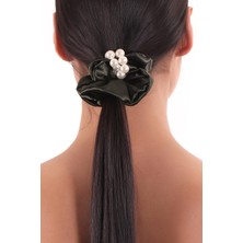 Labalaba Hahai Kadın Inci Boncuk Detaylı Scrunchie Toka