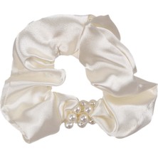 Labalaba Hahai Kadın Inci Boncuk Detaylı Scrunchie Toka