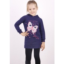 Toontoy Kız Çocuk Love You Kelebek Baskılı Elbise
