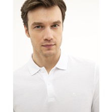 Pierre Cardin Erkek Beyaz Slim Fit Polo Yaka Sweatshirt 50226541-VR013