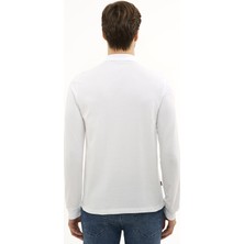 Pierre Cardin Erkek Beyaz Slim Fit Polo Yaka Sweatshirt 50226541-VR013