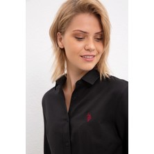 U.S. Polo Assn. Kadın Siyah Uzunkol Basic Gömlek