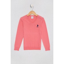 U.S. Polo Assn. Kız Çocuk Basic Triko Kazak 50210677-VR078