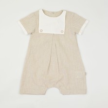 Mymio Mama Önlüklü, Çizgili Erkek Bebek Tulumu