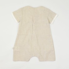 Mymio Mama Önlüklü, Çizgili Erkek Bebek Tulumu