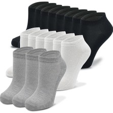 Çekmece 17'li Unisex Pamuk Spor Patik Çorap