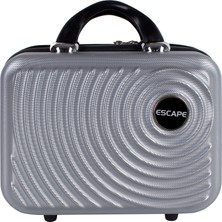 Escape 1 Abs Makyaj Çantası  El Valizi  Seyahat Çantası Gümüş