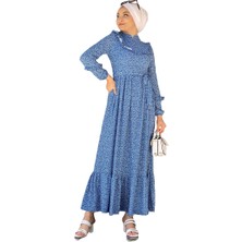 Adressbutik Pudra Renk Kadın Desenli Elbise