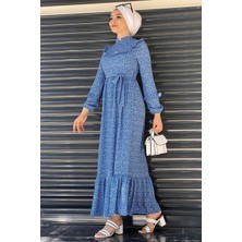 Adressbutik Pudra Renk Kadın Desenli Elbise