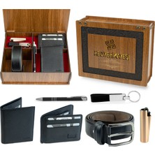 Grande Hakiki Deri Erkek Cüzdan & Kartlık  ve Kemer Seti