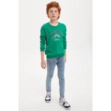 Defacto Erkek Çocuk Dinozor Baskılı Sweatshirt S0052A620AU