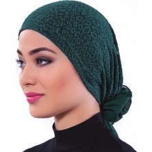 ELYSIANfidan Brokar Tüllü Hürrem Yeşili Bone