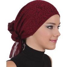 ELYSIANfidan Brokar Tüllü Bordo Bone