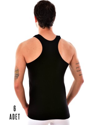 Tutku Erkek Siyah 6 Adet Pamuklu Spor Atlet 0118