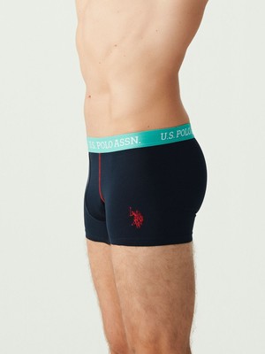 U.S. Polo Assn. Erkek Lacivert - Gri Melanj - Mint 3'lü Boxer