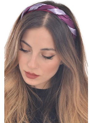 Hahai Kadın Çift Dolama  Mor&eflatun Renk Saten Taç