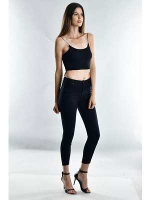 Cotton Mood 20071973 Kaşkorse Ip Askılı Büstiyer Siyah