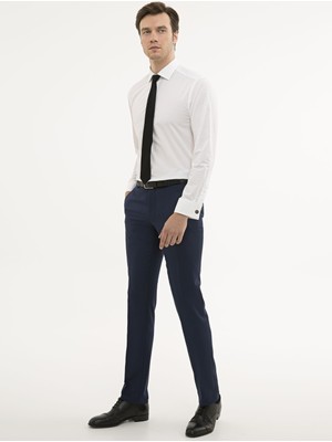 Cacharel Lacivert Slim Fit Pantolon