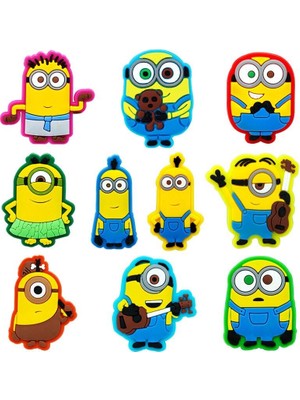 Schulzz 10'lu Crocs Terlik Süsleri Jibbitz Minions Serisi