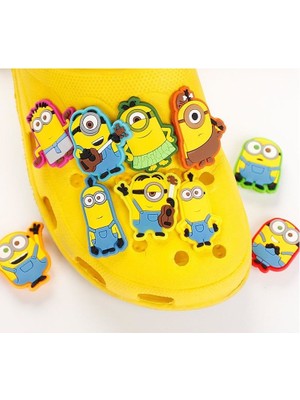 Schulzz 10'lu Crocs Terlik Süsleri Jibbitz Minions Serisi