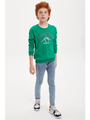Defacto Erkek Çocuk Dinozor Baskılı Sweatshirt S0052A620AU