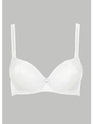 Lisca Evelyn 20228 Kadın Beyaz Toparlayıcı Balenli İnce Süngerli  Sütyen